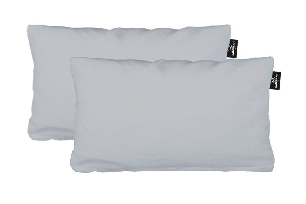 Sansibar Sylt Kissenbezug 2er Set Uni Jersey Kissenhülle, 40x80 cm, edlem Sansibar Steg-Fähnchen, (2 Stück), 2er Set, perfekter, faltenfreier Sitz, Antipilling Ausrüstung von Sansibar Sylt