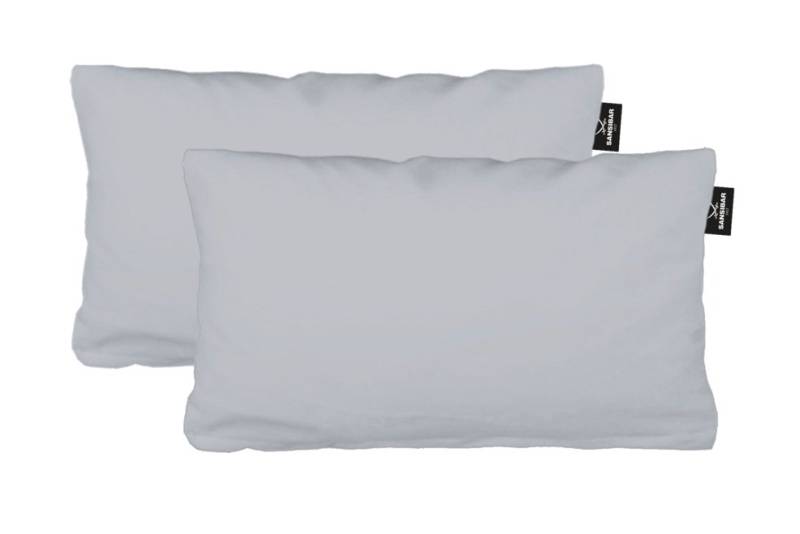 Sansibar Sylt Kissenbezug 2er Set Uni Jersey Kissenhülle, 40x80 cm, edlem Sansibar Steg-Fähnchen, (2 Stück), 2er Set, perfekter, faltenfreier Sitz, Antipilling Ausrüstung von Sansibar Sylt