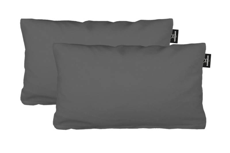 Sansibar Sylt Kissenbezug 2er Set Uni Jersey Kissenhülle, 40x80 cm, edlem Sansibar Steg-Fähnchen, (2 Stück), 2er Set, perfekter, faltenfreier Sitz, Antipilling Ausrüstung von Sansibar Sylt