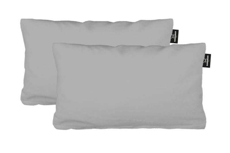 Sansibar Sylt Kissenbezug 2er Set Uni Jersey Kissenhülle, 40x80 cm, edlem Sansibar Steg-Fähnchen, (2 Stück), 2er Set, perfekter, faltenfreier Sitz, Antipilling Ausrüstung von Sansibar Sylt