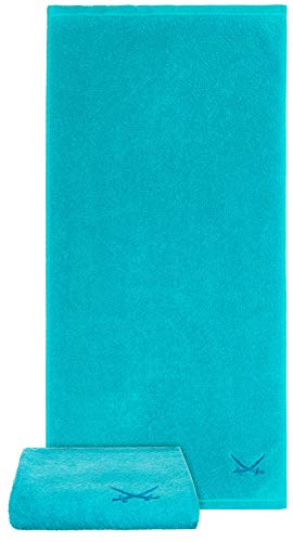 Sansibar 2er Set Handtuch 50x100 cm – Saugstarkes Frotteetuch aus 100 % Baumwolle – Oeko-TEX Zertifiziert – Sylt-Design mit gesticktem Säbel-Logo – Türkis Sansibar 2er Set Handtuch 50x100 cm – Saugstarkes Frotteetuch aus 100 % Baumwolle – Oeko-TEX Zertifiziert – Sylt-Design mit gesticktem Säbel-Logo – Türkis von Sansibar