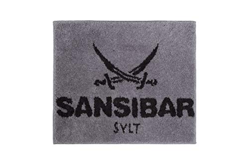 Sansibar Badematte ca.55x65 cm Badteppich Badvorleger Silber/Anthrazit von Sansibar