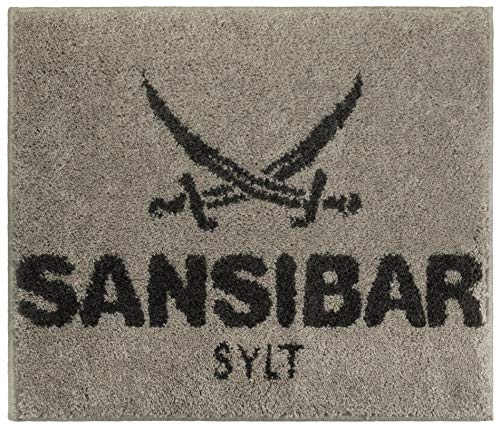 Sansibar Badematte ca.55x65 cm Badteppich Badvorleger Taupe/Anthrazit von Sansibar