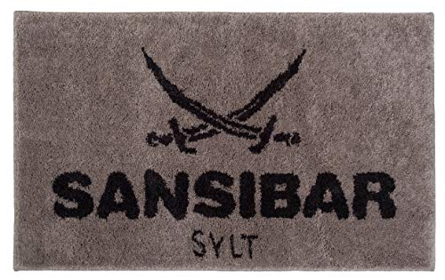 Sansibar Badematte ca.60x100 cm Badteppich Badvorleger Taupe/Anthrazit von Sansibar