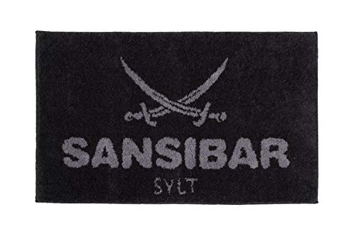 Sansibar Badematte ca.70x120 cm Badteppich Badvorleger Anthrazit/Silber von Sansibar