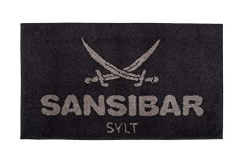 Sansibar Badematte ca.70x120 cm Badteppich Badvorleger Anthrazit/Taupe von Sansibar