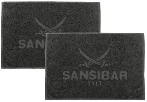 Sansibar Badvorleger 2er Set 50x80 cm 100% Baumwolle Fein-Flor Badteppich Badematte Anthrazit Sansibar Badvorleger 2er Set 50x80 cm 100% Baumwolle Fein-Flor Badteppich Badematte Anthrazit von Sansibar