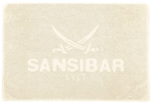 Sansibar Badvorleger Fein-Flor Badteppich Badematte 100% Baumwolle 50x80 cm (50 x 80 cm, Sand) von Sansibar