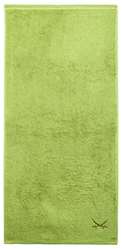 Sansibar Duschtuch 70x140 cm 100% Baumwolle mit gesticktem Säbel Logo Badtuch Handtuch Grün Einzeln von Sansibar