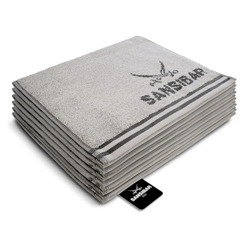 Sansibar Gästetuch Doubleface 6er 30x50 cm Handtuch Seiftuch Zweifarbig 100% Baumwolle Gestreifte Borde Silber/Anthrazit Sansibar Gästetuch Doubleface 6er 30x50 cm Handtuch Seiftuch Zweifarbig 100% Baumwolle Gestreifte Borde Silber/Anthrazit von Sansibar