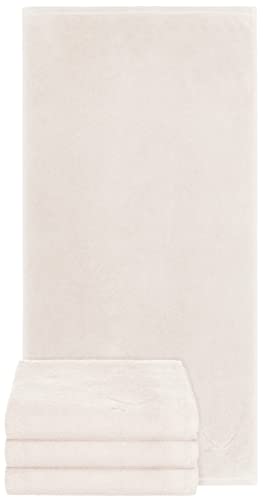 Sansibar Gästetuch mit gesticktem Säbel Logo Set Handtuch Seiftuch 100% Baumwolle 30x50 cm (4er Set, Sand) von Sansibar