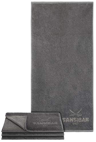 Sansibar Handtuch 4er Set 50x100 cm 100% Baumwolle Doubleface Frottiertuch Zweifarbig Anthrazit/Taupe Sansibar Handtuch 4er Set 50x100 cm 100% Baumwolle Doubleface Frottiertuch Zweifarbig Anthrazit/Taupe von Sansibar