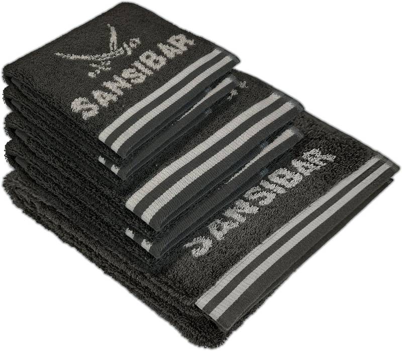 Sansibar Handtuch Set Sansibar Frottier-Serie Doubleface Set Nr. 2, (5-St), mit hochwertig gewebtem Sansibar Logo, in Doubleface-Optik von Sansibar