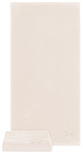 Sansibar Handtuch mit gesticktem Säbel Logo Badtuch 100% Baumwolle 50x100 cm (2er Set, Sand) von Sansibar