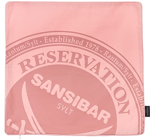 Sansibar Kissen 1er Set Bezug Pink ca.45x45 cm Reservation Dekokissen 100% Baumwolle Sofakissen von Sansibar