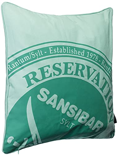 Sansibar Kissen 1er Set mit Füllung Grün ca.45x45 cm Reservation Dekokissen 100% Baumwolle Sofakissen von Sansibar