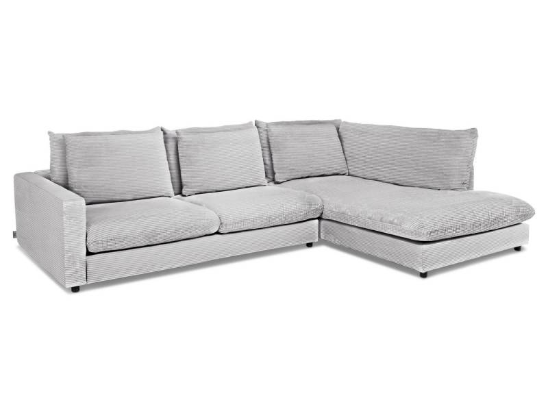 SANSIBAR Living Polsterecke Polsterecke SANSIBAR DAGEBÜLL (BB 321x228 cm) BB 321x228 cm grau von SANSIBAR Living