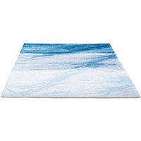 Sansibar Teppich "Keitum 007", rechteckig, Flachgewebe, modernes Wellen Design & gekreuzte Säbel von Sansibar