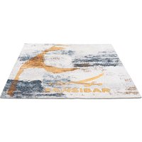 Sansibar Teppich "Keitum 012", rechteckig, 3 mm Höhe, Flachgewebe, modernes Design, Motiv Sylt & gekreuzte Säbel von Sansibar