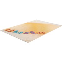 Sansibar Teppich "Rantum Beach SA-017", rechteckig, 5 mm Höhe, Flachgewebe, modernes Design, Motiv Badelatschen, Outdoor geeignet von Sansibar