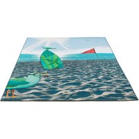 Sansibar Teppich "Rantum Beach SA-021", rechteckig, Flachgewebe, modernes Design, Strand & Surfbrett, Outdoor geeignet von Sansibar