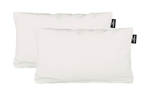 Sansibar Uni Jersey Kissenhülle, 40x80 cm, mit edlem Fähnchen am Steg, Perfekter, faltenfreier Sitz (40x80 cm, Offwhite, 2) von Sansibar