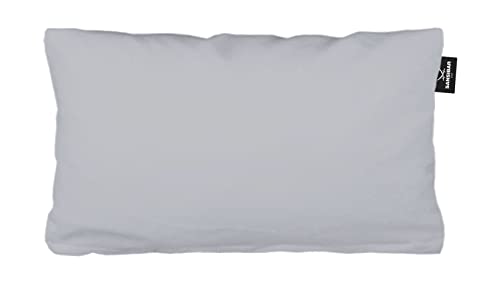 Sansibar Uni Jersey Kissenhülle, 40x80 cm, mit edlem Fähnchen am Steg, Perfekter, faltenfreier Sitz (40x80 cm, Silber, 2) von Sansibar