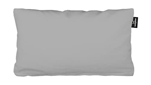Sansibar Uni Jersey Kissenhülle, 40x80 cm, mit edlem Fähnchen am Steg, Perfekter, faltenfreier Sitz (40x80 cm, Titan, 2) von Sansibar