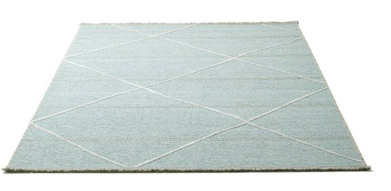 Teppich Braderup, Sansibar, rechteckig, Höhe: 2 mm, Flachgewebe, modernes Scandi Design, Motiv Rauten, mit Fransen von Sansibar