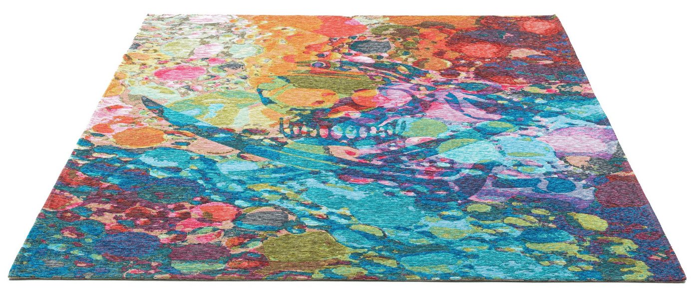 Teppich Keitum 006, Sansibar, rechteckig, Höhe: 3 mm, Flachgewebe, modernes Design, Motiv Totenkopf & gekreuzte Säbel von Sansibar