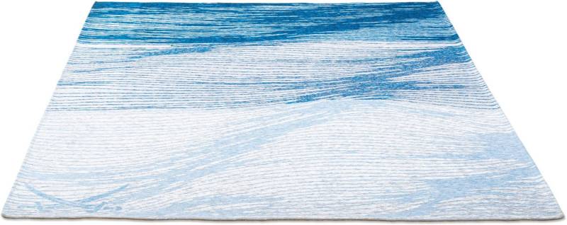Teppich Keitum 007, Sansibar, rechteckig, Höhe: 3 mm, Flachgewebe, modernes Wellen Design & gekreuzte Säbel von Sansibar