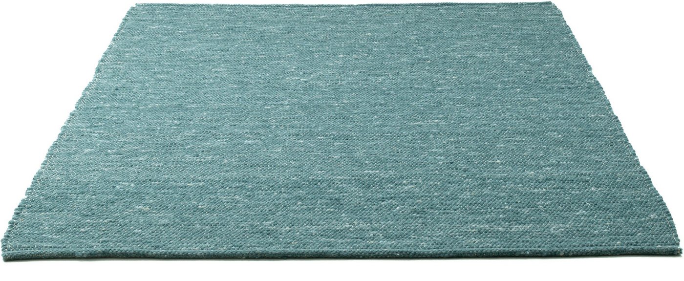 Wollteppich Hörnum, Sansibar, rechteckig, Höhe: 12 mm, Handweb Teppich, meliert, reine gewalkte Wolle, handgewebt von Sansibar