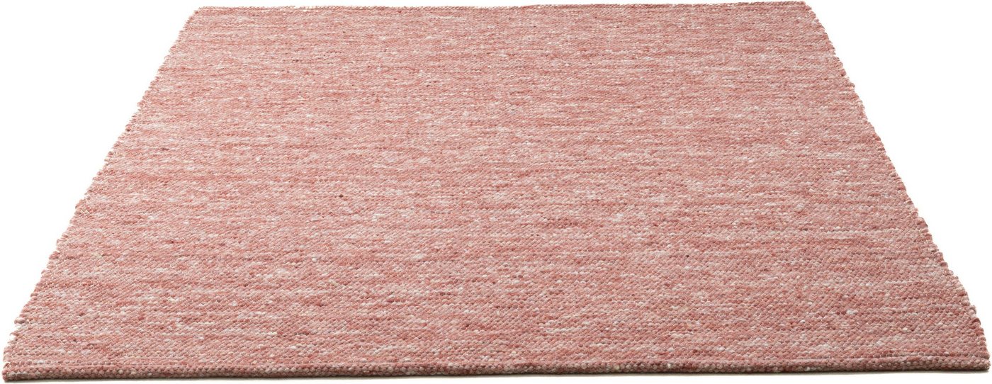 Wollteppich Hörnum, Sansibar, rechteckig, Höhe: 12 mm, Handweb Teppich, meliert, reine gewalkte Wolle, handgewebt von Sansibar