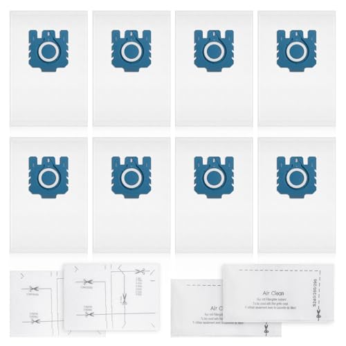 8 Stück Staubsaugerbeutel für Miele GN Staubsaugerbeutel Classic C1, Complete C2 Complete C3 S2 S5 S8 Staubsauger mit 2 Motorfilter und 2 Abluftfilter Ersatzzubehör 9917730 (GN2-8p) von Sansoak