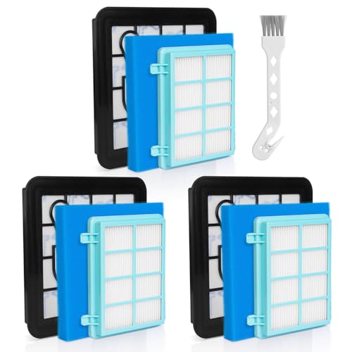 Sansoak 3 stück FC9332/09 Ersatzfilterset für philips PowerPro Compact und Active Bodenstaubsauger FC9332 FC9331 FC8010/01 FC8010/02 FC9555 FC9550 FC9334 FC9333 FC9330 staubsauger von Sansoak