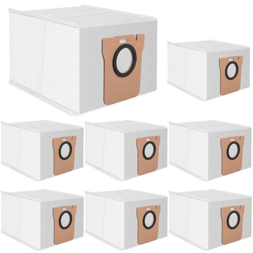 Sansoak 8 Stück L10 Staubbeutel für Xiaomi X10+ X20 Dreame L10s L10 Ultra L20 Ultra Saugroboter Basisstation, 2.5L Grosse Kapazität Staubsaugerbeutel Ersatz Beutel Zubehörset Ersatzteile von Sansoak