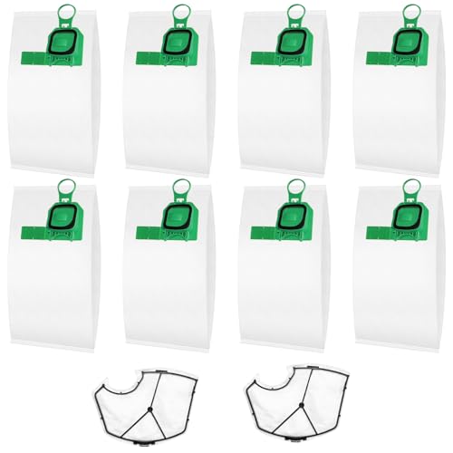 Sansoak 8 Stück Staubsaugerbeutel+2 Motorschutzfilter für Kobold VK140 VK150 FP140 FP150, kompatibel mit Vorwerk Kobold Staubsaugern von Sansoak