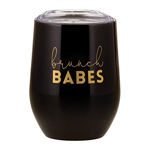 SB Design Studio F2913 Weinglas Edelstahl ohne Stiel, edelstahl plastik, Brunch Babes, 12-ounce von Santa Barbara Design Studio