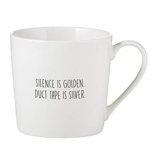 SB Design Studio F3733 White Bone China Cafe Mug/Coffee Cup, 14-Ounce, Silence Is Golden SB Design Studio F3733 White Bone China Cafe Mug/Coffee Cup, 14-Ounce, Silence Is Golden von Santa Barbara Design Studio