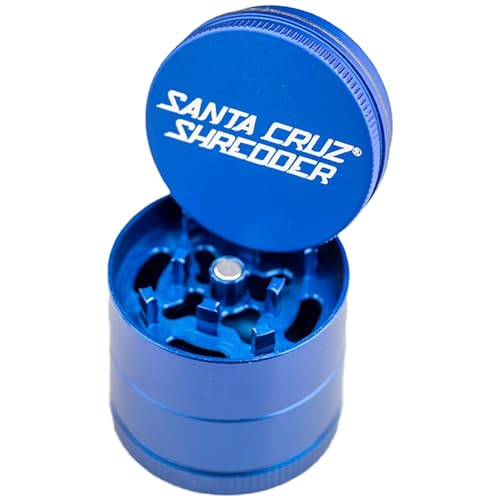 Santa Cruz Shredder Kräutermühle aus Metall, gerändelt, für stärkeren Griff, 3 Stück, klein, 4,3 cm (blau) von Santa Cruz Shredder