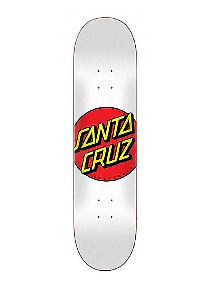 Santa Cruz Skateboard Santa Cruz Classic Dot Skateboard Deck - 8.0" (White) von Santa Cruz