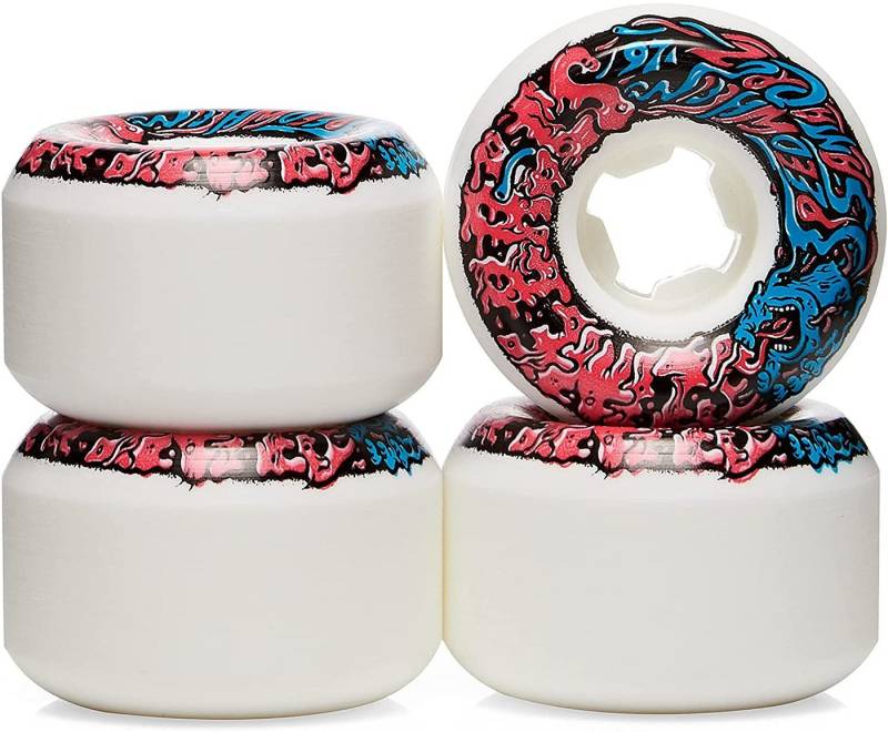 Santa Cruz Skateboard Santa-Cruz Slime Balls Rollen 53mm 97a vomit mini rot/blau/Pu weiß von Santa Cruz