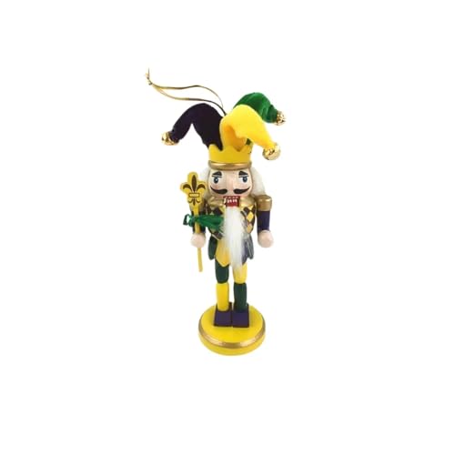 Santa's Workshop Mardi Gras Colorful Jester Holding Scepter Wooden Nutcracker Christmas Ornament Santa's Workshop Mardi Gras Colorful Jester Holding Scepter Wooden Nutcracker Christmas Ornament von Santa's Workshop