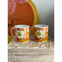 Königliche Krone Blumenmontage Von Kitty Fine China Cups, Retro 70Er Blume, Hippie, Boho von SantaBarbaraCeramics