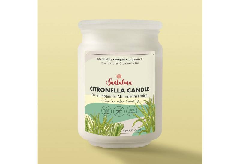 Santalina Duftkerze Santalina Citronella Duftkerze gegen Mücken (ohne Zitat), 13,2x9cm von Santalina