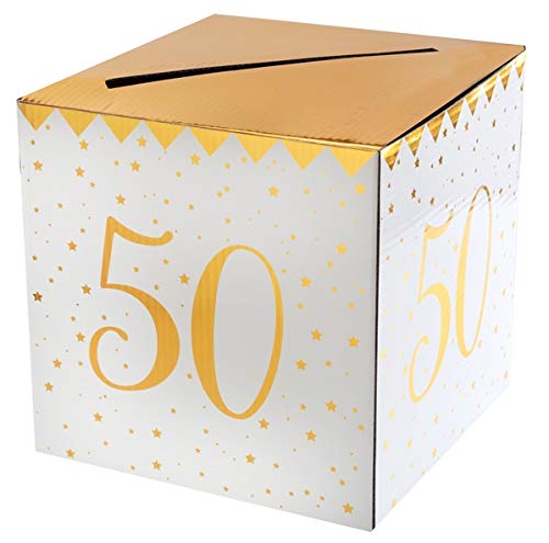 Brief- und Kartenbox 50. Geburtstag Golden Times von Santex mariage