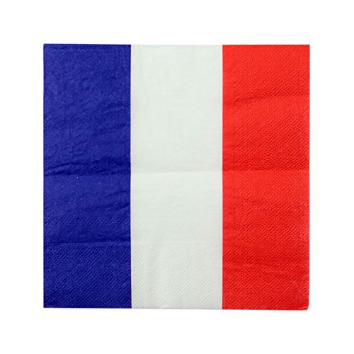 Länderdekoration Frankreich Party Servietten rot weiß blau von Santex