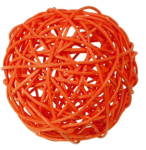 Rattankugeln sortiert orange, 3 + 4 + 7 cm, 10 Stück, Dekokugeln Tischdeko von Santex