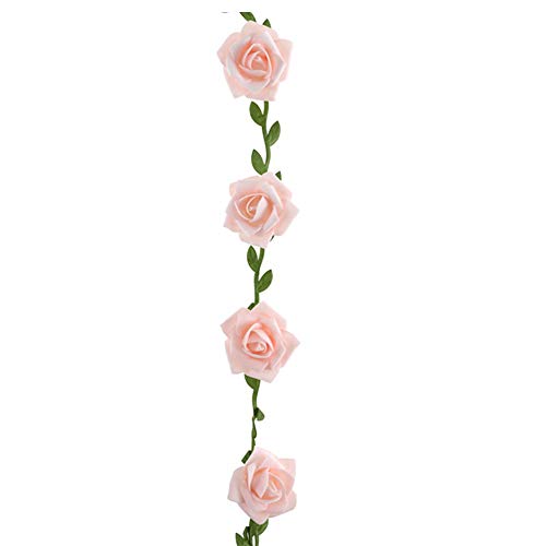 Santex Girlande mit künstlichen Rosen, 5 cm, 1,2 m, Rosa von Santex