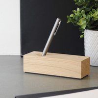 Design Stiftehalter Aus Massivholz Eiche | Handgemacht, Unikat, Schlichtes Schreibzubehör Für Büro & Zuhause von SantosArtAndDesign